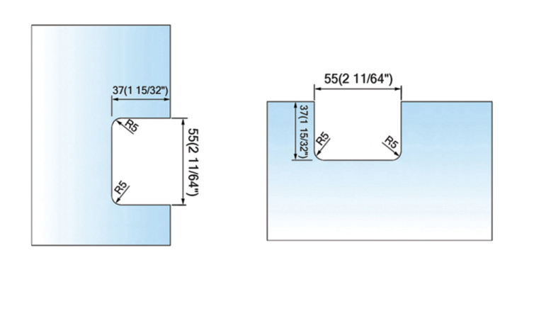 Pivot Shower  Hinges Inline Panel Mount Frameless Glass Door Hinge L-2352