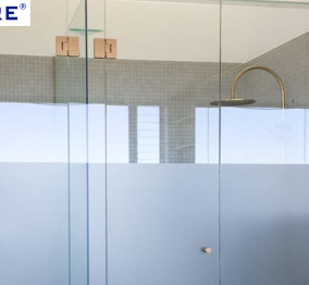 What is the maximum height of a frameless glass shower door?