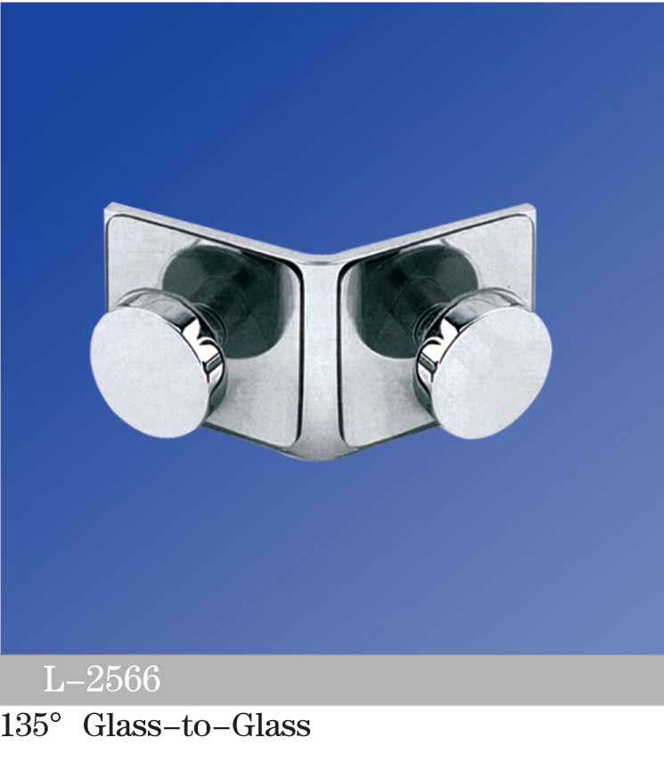 Beveled Edge Shower Glass Clamps 135° Glass-to-Glass L-2566