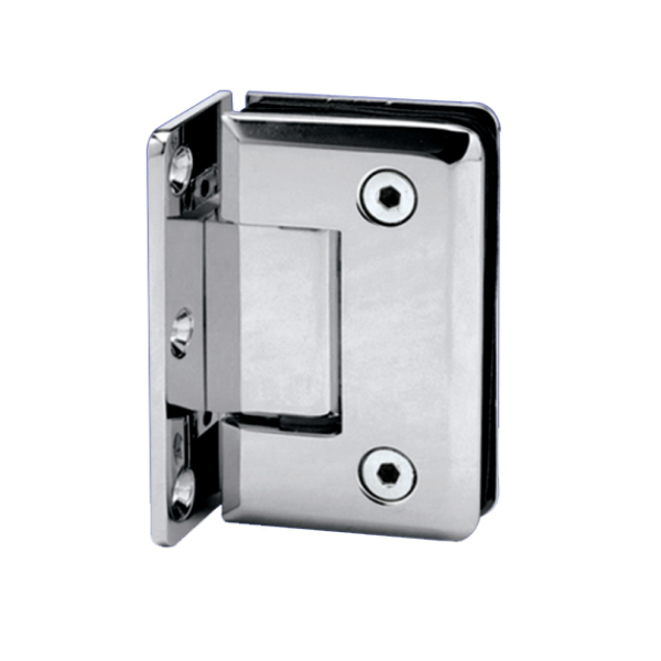 Best Sell Standard Duty Shower Hinges Wall Mount 90 degree Glass Clamp OffSet Back Plate Glass Door Hinge L-2112