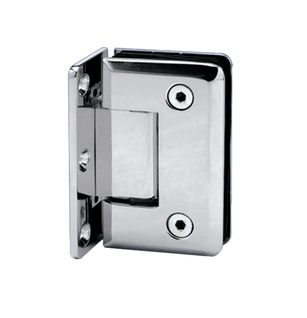 Best Sell Standard Duty Shower Hinges Wall Mount 90 degree Glass Clamp OffSet Back Plate Glass Door Hinge L-2112