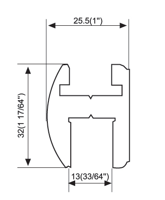 Shower Door Header Kits Accessories Aluminium Profile Doorframe L-2960