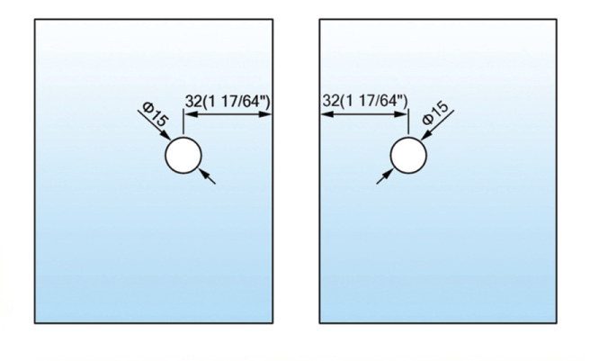 Standard Duty Shower Hinges Glass to Glass Shower  Hinge L-2412