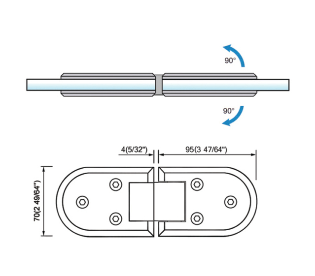 Standard Duty Shower Hinges L-2153