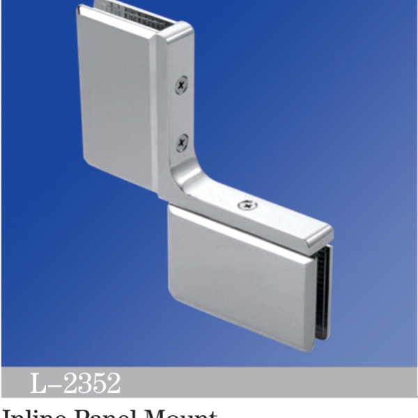 Pivot Shower  Hinges Inline Panel Mount Frameless Glass Door Hinge L-2352