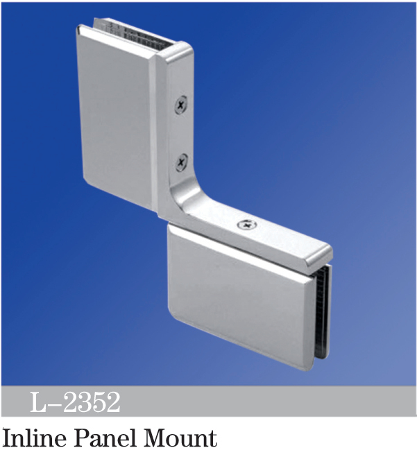 Pivot Shower  Hinges Inline Panel Mount Frameless Glass Door Hinge L-2352