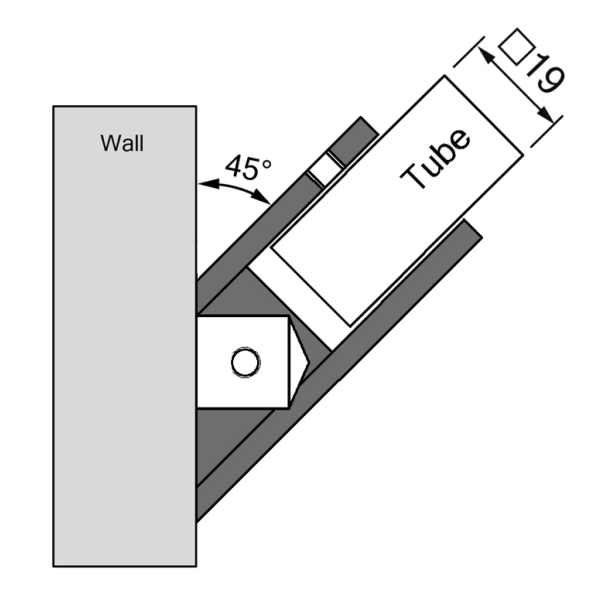 Brass Square Style Shower Support Bars Accessories 45 Degree L-2742