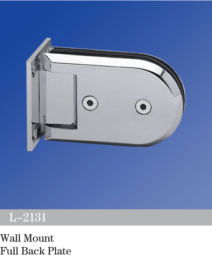 Standard Duty Shower Hinges Wall to Glass 90 Degree Full Back Plate Shower Door Hinge L-2131