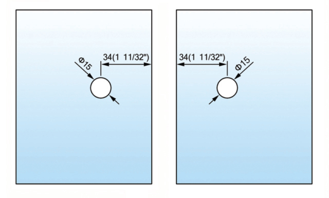 Standard Duty Shower Hinges Glass to Glass Shower  Hinge L-2422