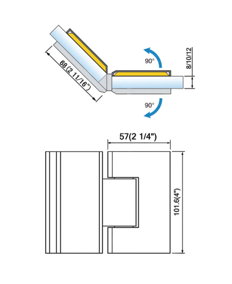  Heavy Duty Shower Hinges with covers L-5424