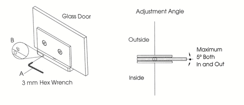 Adjustable Pivot Shower  Hinges Top Or Bottom Mount Glass Door Hinge L-2341AD