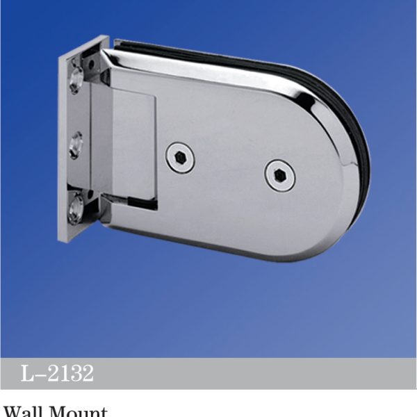 Standard Duty Shower Hinges Wall Mount 90 degree Glass Clamp OffSet Back Plate Glass Door Hinge L-2132