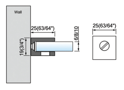 Shelf Glass Clamps Shower Clamps For Glass Factory Direct Sell L-2713A