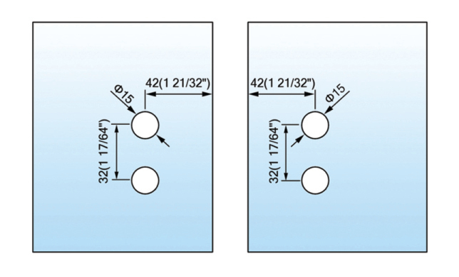 Standard Duty Shower Hinges Glass to Glass Shower  Hinge L-2413