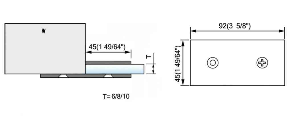 Stainless steel Shower glass clamps L-2523