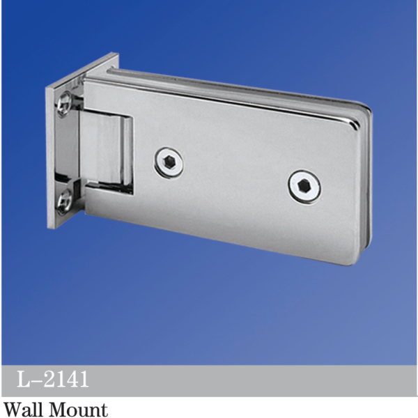 Standard Duty Shower Hinges Wall to Glass Wall Mount Full Back Plate Shower Door Hinge L-2141