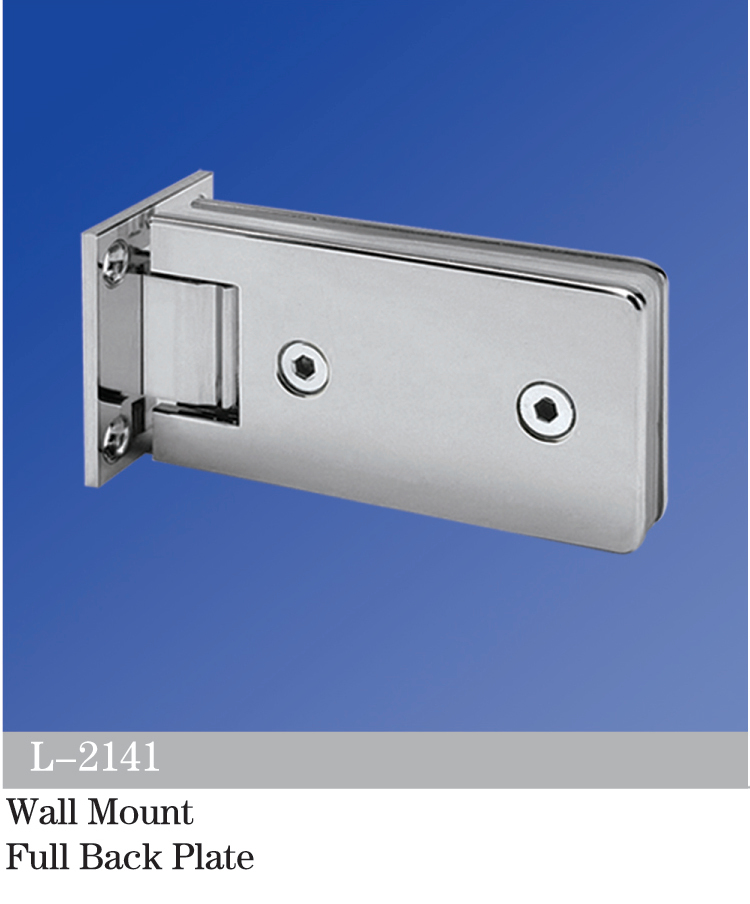 Standard Duty Shower Hinges Wall to Glass Wall Mount Full Back Plate Shower Door Hinge L-2141