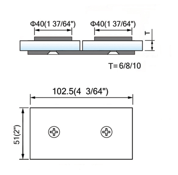 Square Corner Shower Glass Clamps Glass To Glass Shower Hinge 180 Degree L-2654