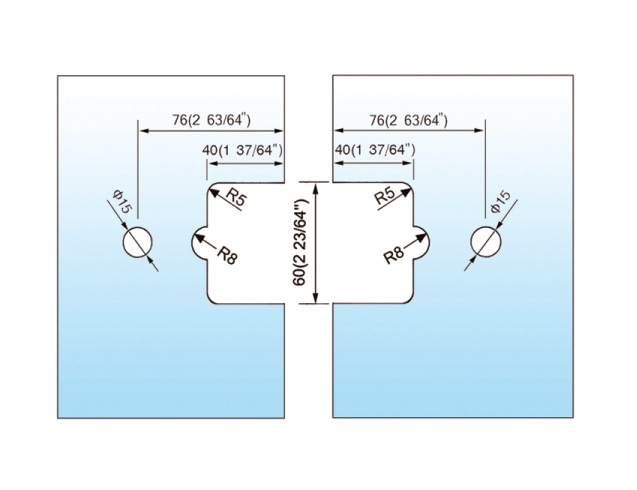 Standard Duty Shower Hinges Glass to Glass 90 degree Glass Door Hinge Glass Hardware L-2135