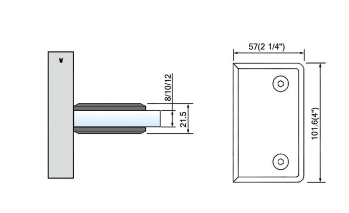 Heavy Duty Shower Hinges Wall Mount For Glass Shower Door L-5110