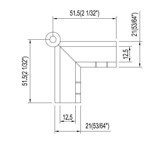 Shower Door Header Kits Accessories 90 Degree Shower Hardware L-2796U