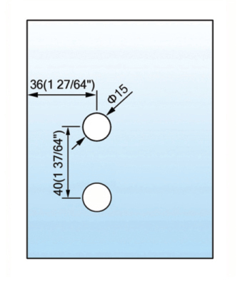 Standard Duty Shower Hinges Wall to Glass Wall Shower Door Hinge L-2415