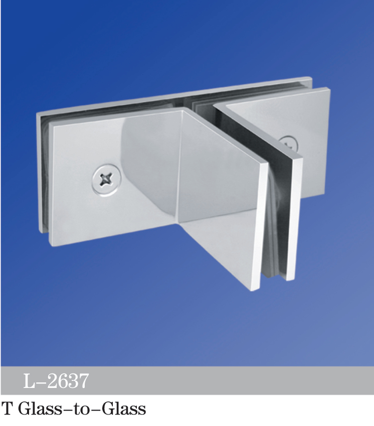 Square Corner Shower Glass Clamps Glass To Glass T shape Hinge L-2637