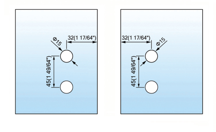 Standard Duty Shower Hinges Glass to Glass Shower  Hinge L-2418