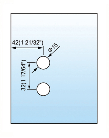 Standard Duty Shower Hinges Wall to Glass Shower Hinge L-2413W