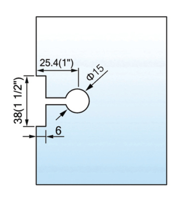 Square Corner Shower Glass Clamps Wall Mount Bathroom Accessories L-2671