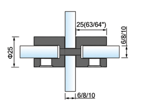 Shelf Glass Clamps Shower Clamps For Glass Factory Price L-2712