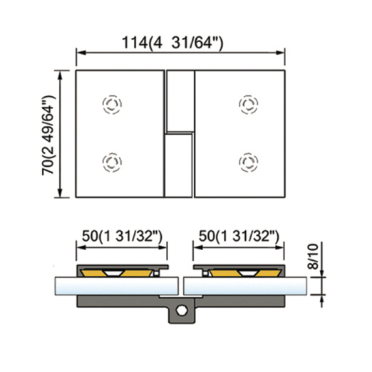 Lift Shower Hinges Shower Cabin Accessories Glass to Glass Door Hinge L-5204L