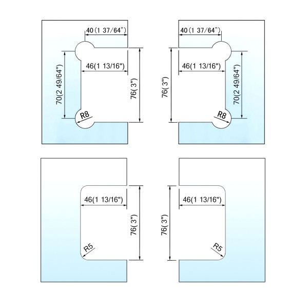 Heavy Duty Shower hinges L-5114