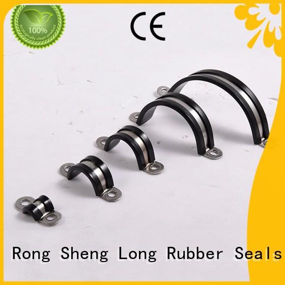 Rubber tube clamp pieces