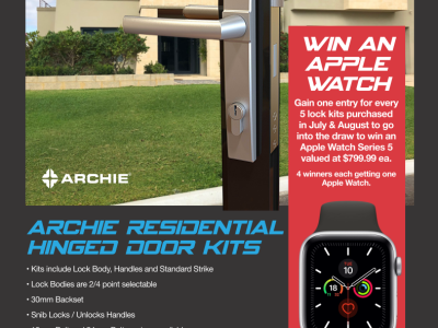 GAGNEZ UNE APPLE WATCH ! KIT DE PORTES BATTANTES RÉSIDENTIELLES ARCHIE