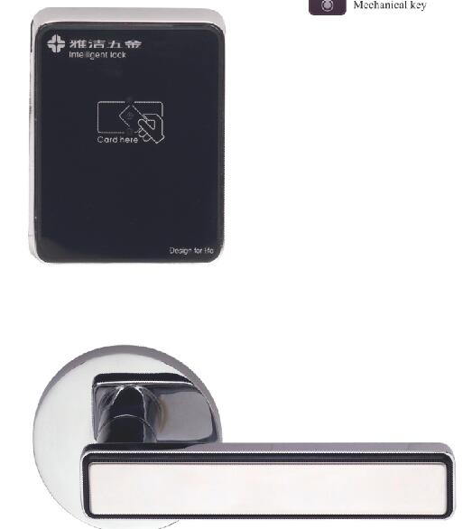 Cerradura de puerta de hotel con tarjeta inteligente Rosette | J3011-07