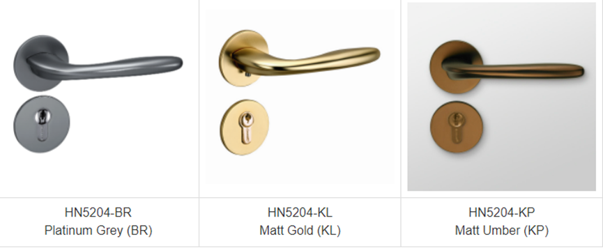 Internal door handles with locks