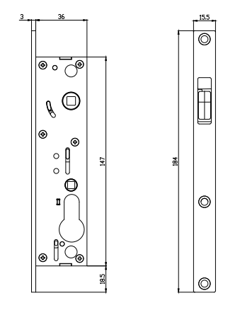 Quincaillerie pour porte moustiquaire Corps de porte