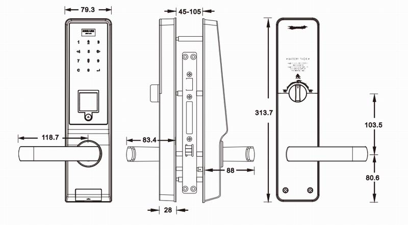 Cerraduras de puerta de hardware