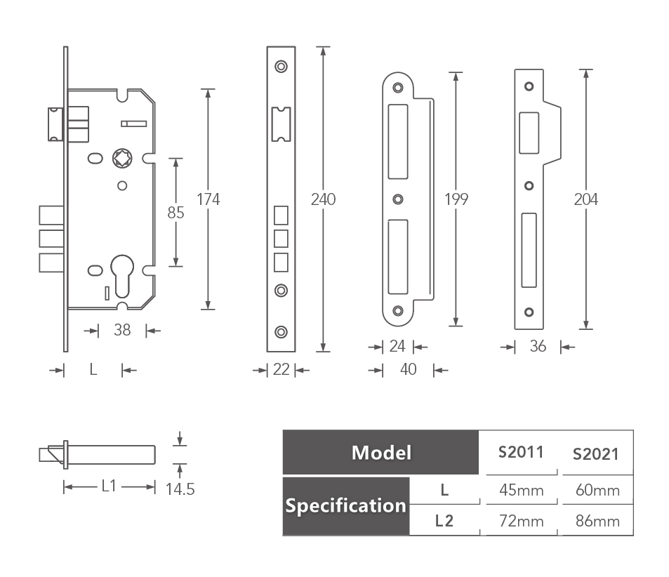 Mortise Door Lock