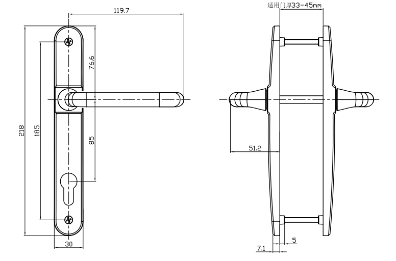 Silver Door Handles specification