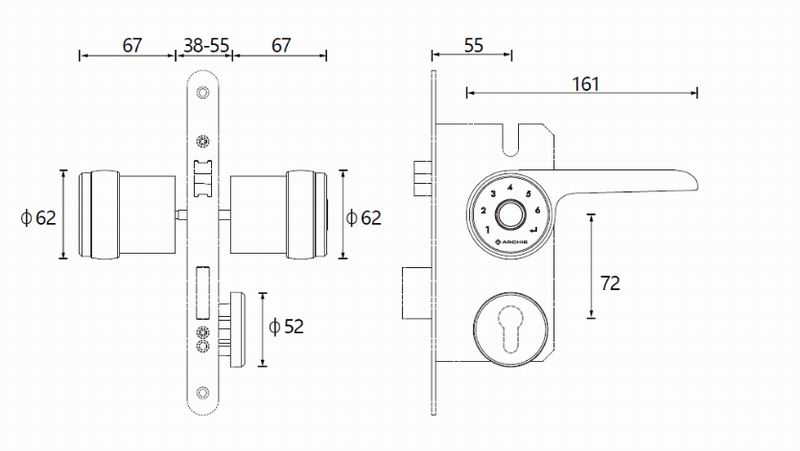 modern door lock specification