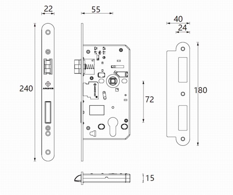 fingerprint door lock body