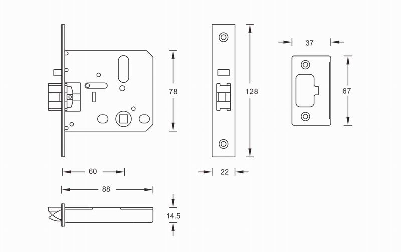 door lock body