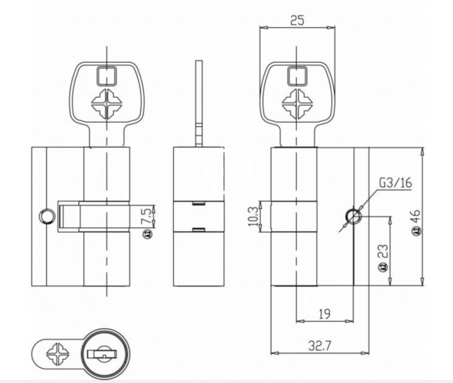 Lock Cylinder Profile Floating Cam Wafer