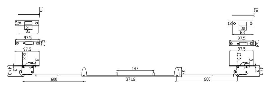 Hinged Security Door Locks Parameter