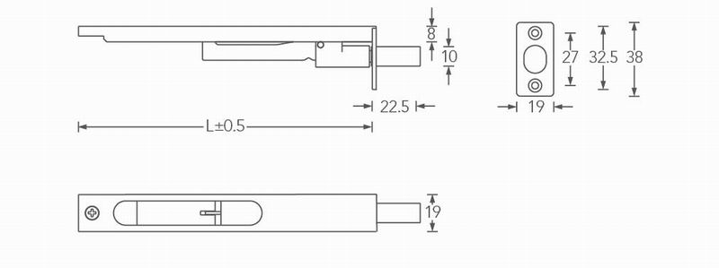 Concealed Door Bolt