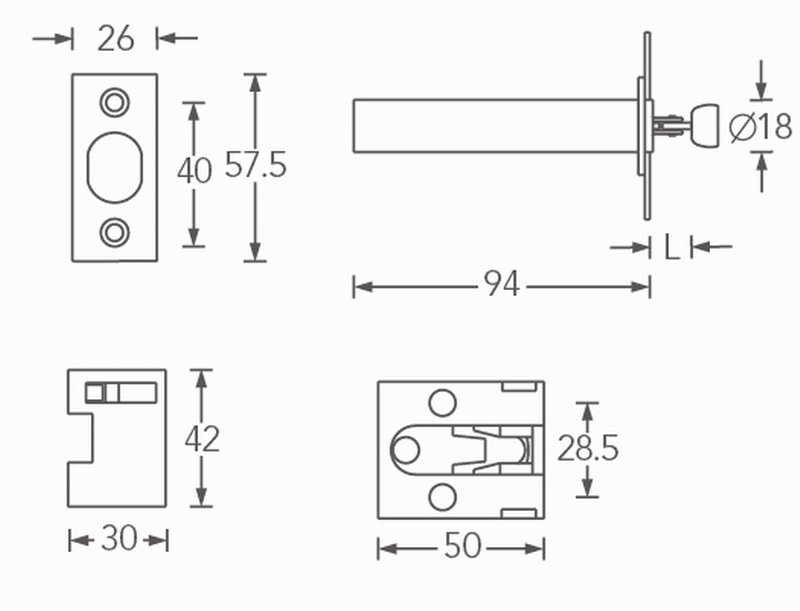 Concealed Door Chain 