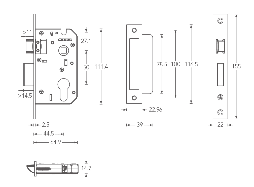 Lockbody Lockcase