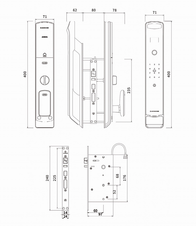 inside door handle